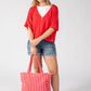 Striped Towel Tote Bag