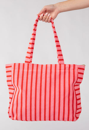 Striped Towel Tote Bag