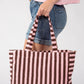 Striped Towel Tote Bag