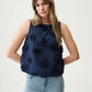 Crew Neck Sleeveless Top