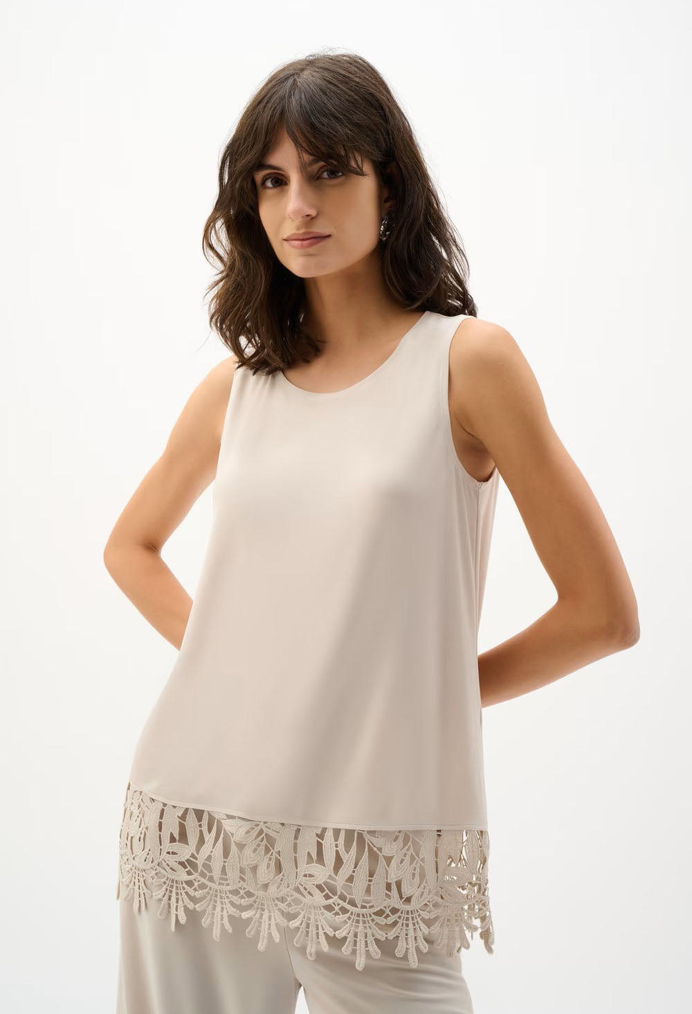Chic Top with Embroidered Hem