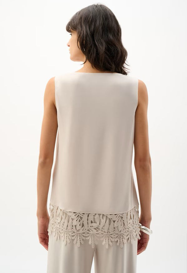 Chic Top with Embroidered Hem