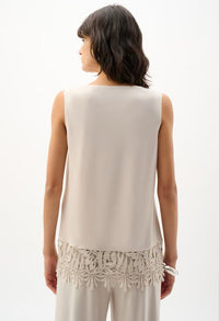 Chic Top with Embroidered Hem
