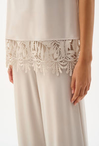 Chic Top with Embroidered Hem