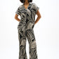 Wide-leg Abstract Trousers