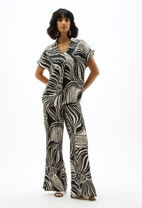 Wide-leg Abstract Trousers