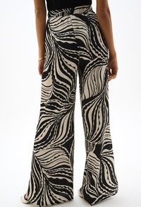Wide-leg Abstract Trousers