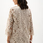 Embroidered Floral Open-front Cardigan