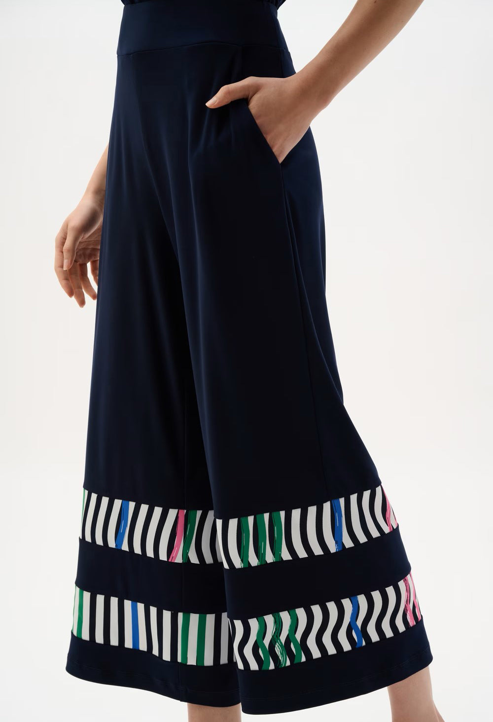 Striped Casual High-waisted Trousers