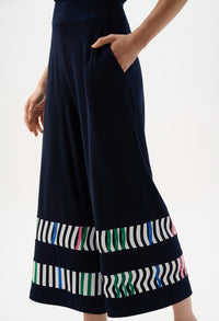 Striped Casual High-waisted Trousers