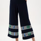 Striped Casual High-waisted Trousers