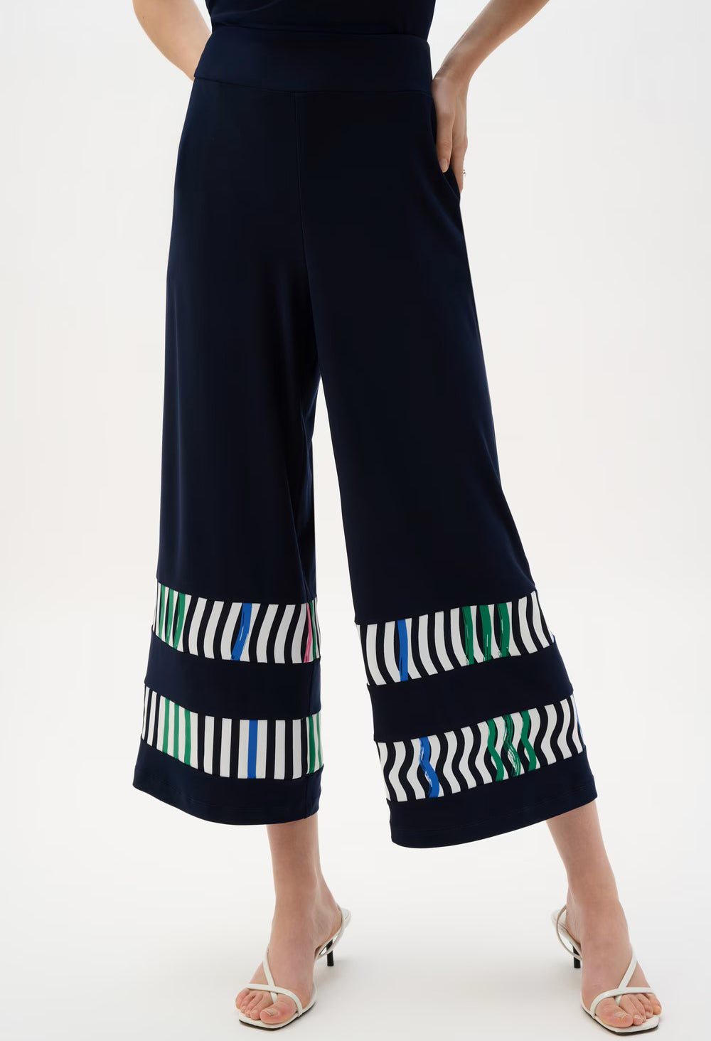 Striped Casual High-waisted Trousers