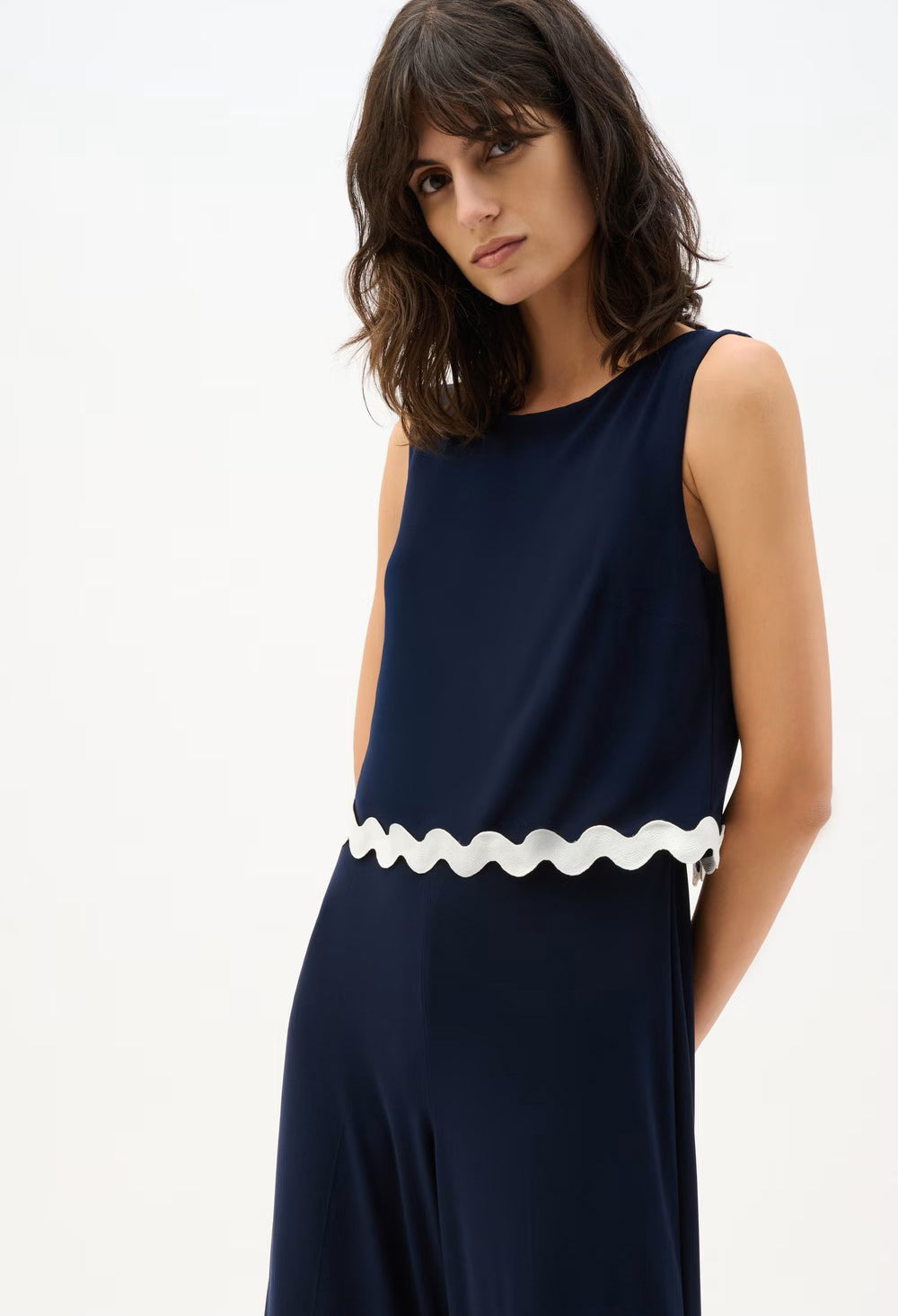 Cropped Sleeveless Jumpsuit
