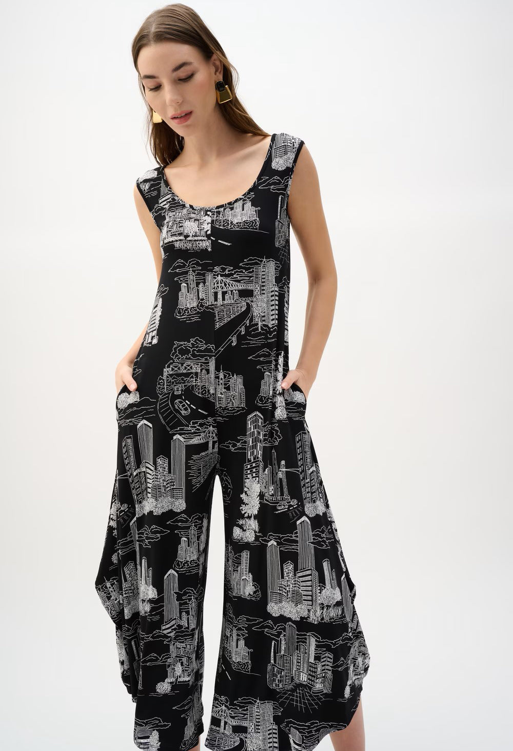 Cropped Sleeveless Jumpsuit
