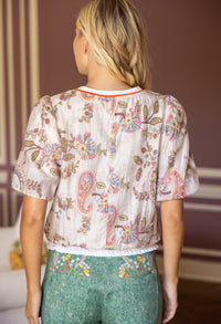 Paisley Embroidered Top