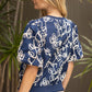 Contrast Floral Embroidered Top