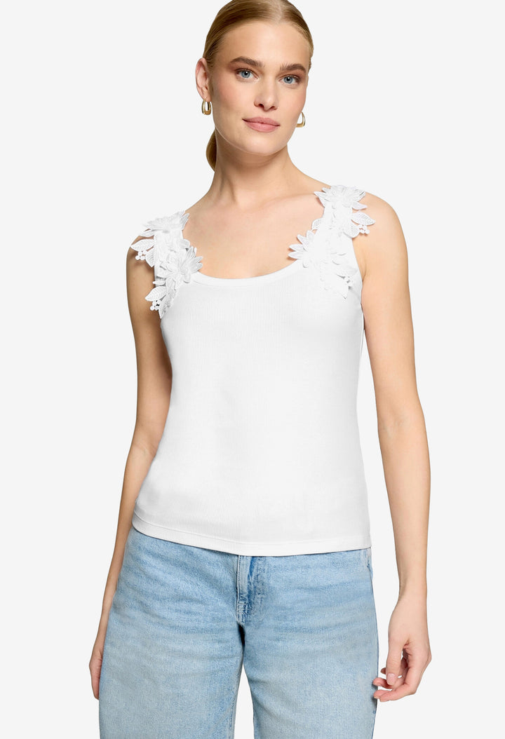Floral Detail Sleeveless Top