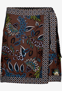 Wrap Style Printed Skirt