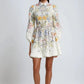 Floral Print Belted Short Dress