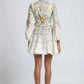 Floral Print Belted Short Dress