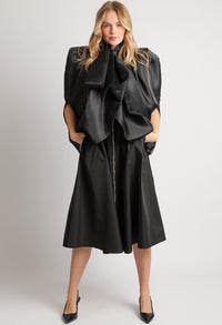 Organza Pussy Bow Blouse