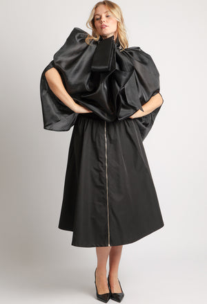 Organza Pussy Bow Blouse