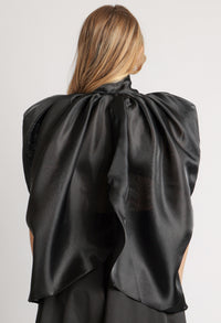 Organza Pussy Bow Blouse