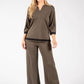 Knit Colour Block Culotte Pant