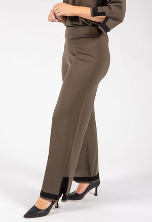 Knit Colour Block Culotte Pant