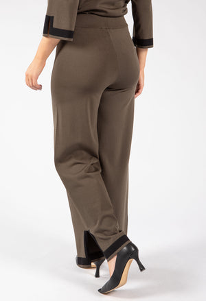 Knit Colour Block Culotte Pant