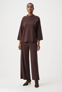 Wide Leg Knit Trousers