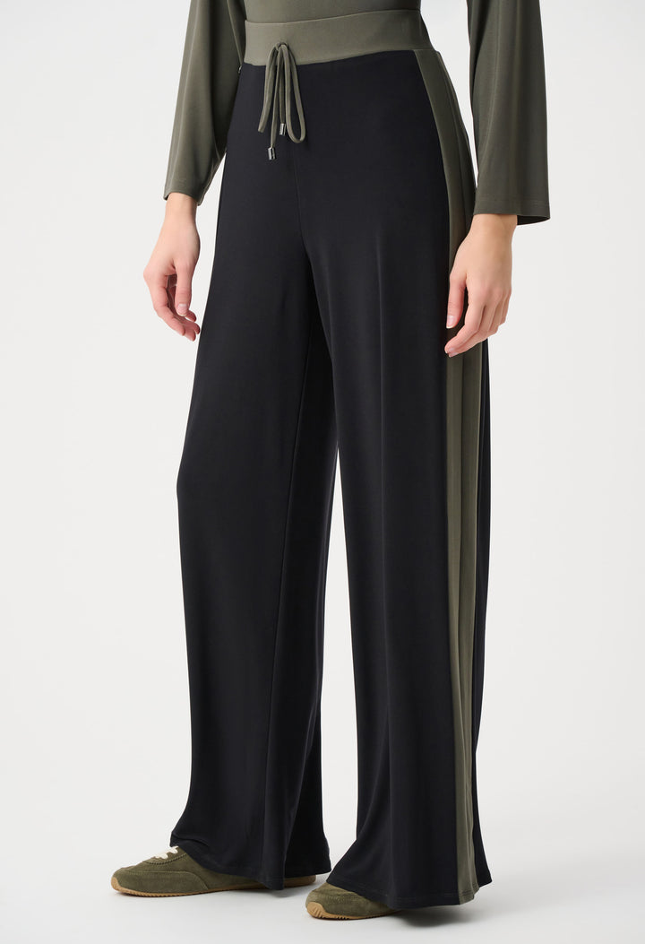 Contrast Wide Leg Trousers