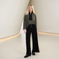 Contrast Wide Leg Trousers