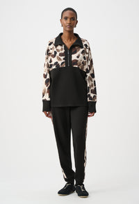 Leopard Print Zipper Jacket