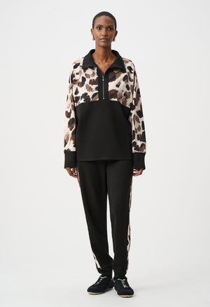Leopard Print Zipper Jacket