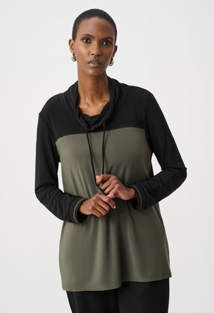 Casual Cowl Neck Pullover