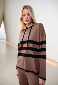 Hooded Striped Pullover