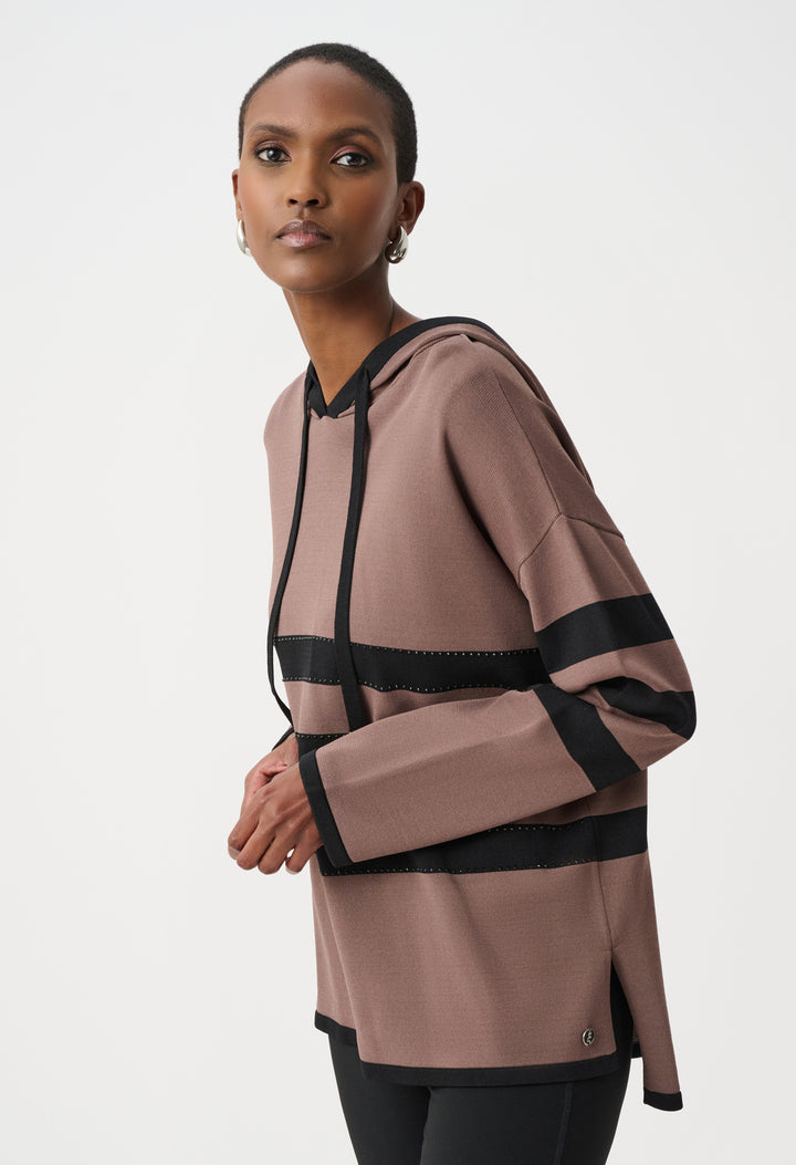 Hooded Striped Pullover