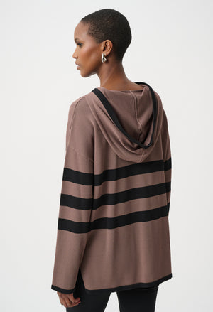 Hooded Striped Pullover