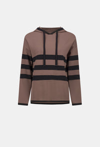 Hooded Striped Pullover