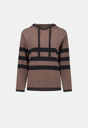Hooded Striped Pullover