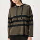 Hooded Striped Pullover