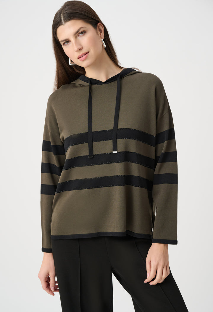 Hooded Striped Pullover