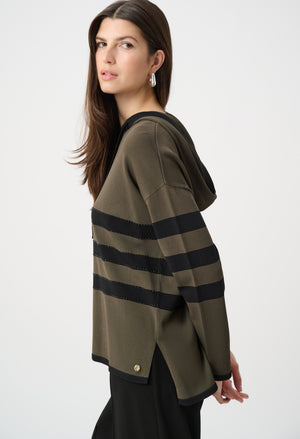 Hooded Striped Pullover