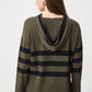 Hooded Striped Pullover