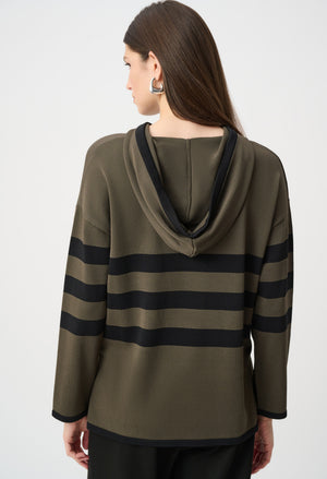 Hooded Striped Pullover