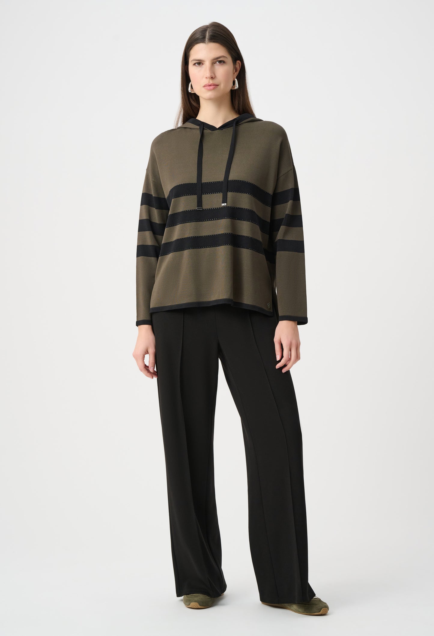 Hooded Striped Pullover