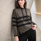 Hooded Striped Pullover