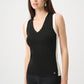 Colour-block V-neck Top