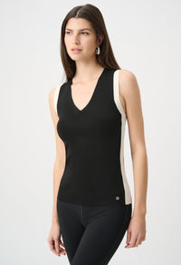 Colour-block V-neck Top